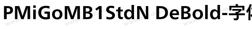PMiGoMB1StdN DeBold字体转换